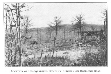 Location of Headquarters Company Kitchen on Romagne Road
