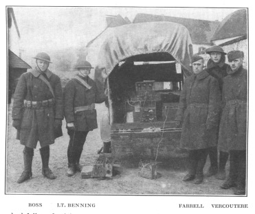 Wireless in Operation on the March to Germany - Boss - Lt. Benning -- Farrell - Vercoutere