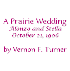 A Prairie Wedding: Alonzo and Stella, October 21 1906, by Vernon F. Turner