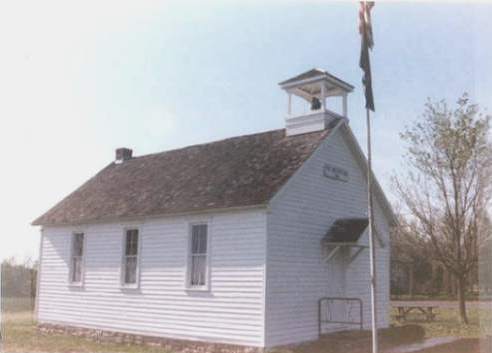 Th Fort Lincoln School today, a small and well-kept one-room schoolhouse