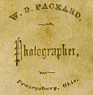 Detail on Reverse:  'W. D. Packard, Photographer, Frazeysburg, Ohio.'