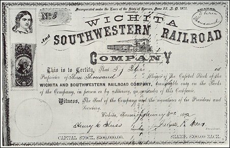 Southwestern Railroad stock certificate