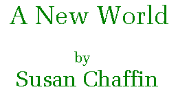 A New World, by Susan Chaffin