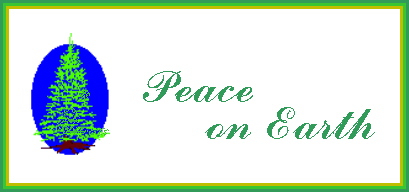 Front of card:  'peace on earth'