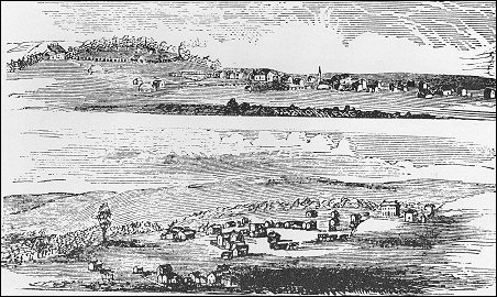 [Woodcuts of SENECA AND MARYSVILLE IN 1860]