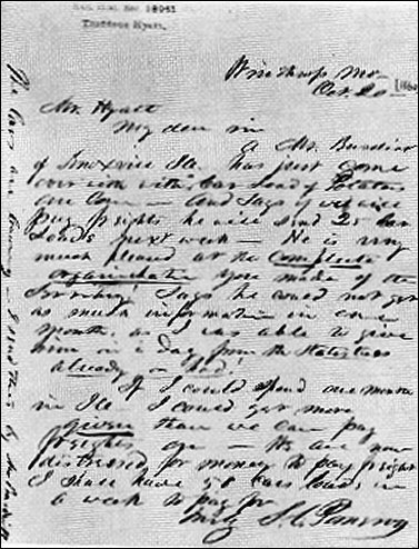 [Genuine letter of Samuel Pomeroy]