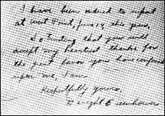 [Second page of letter from Dwight Eisenhower, thanking Senator Bristow for his appointment to West Point.]