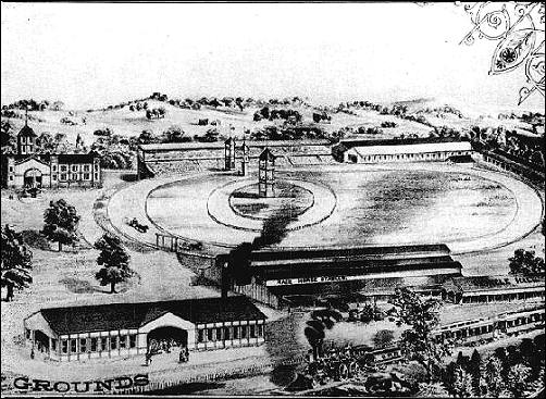 General view of Bismarck Grove grounds in 1882 (right section)