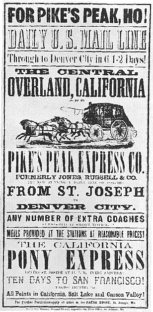 Pikes Peak Ho! -- 1860 travel circular
