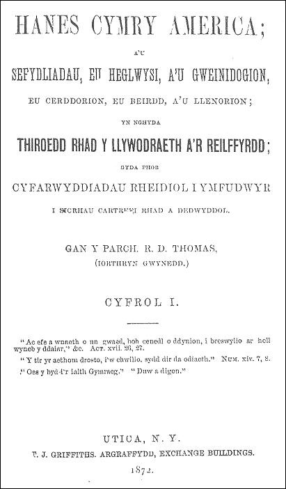 First page of R. D. Thomas' book