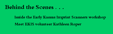 Behind the Scenes . . . 